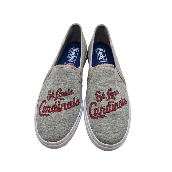 Keds MLB St. Louis Cardinals Women Shoes Size 6.5 Gray Red - Picture 1 of 9